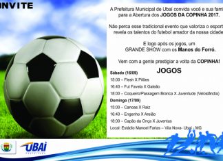 PREFEITURA PROMOVE A VOLTA DOS JOGOS DA COPINHA DE FUTEBOL