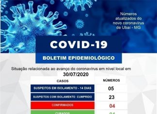 Atualização de Informe Epidemiológico 30-07-2020